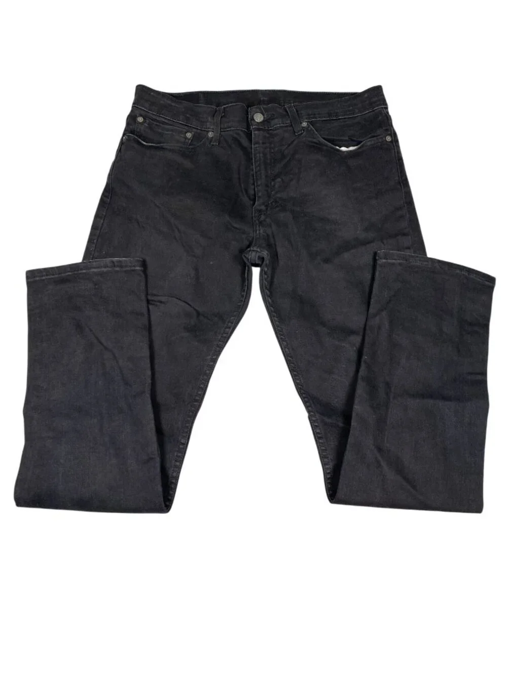 Levis 511 Mens Black Straight Fit Jeans W34 L32 Cotton Blend Waterless